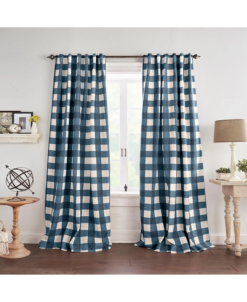 Elrene Home Fashions Grainger Buffalo Check Blackout Window Curtain
