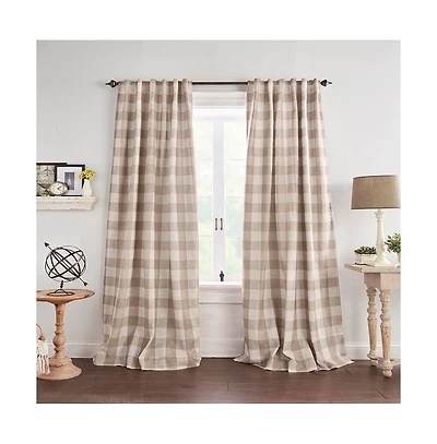 Elrene Home Fashions Grainger Buffalo Check Blackout Window Curtain