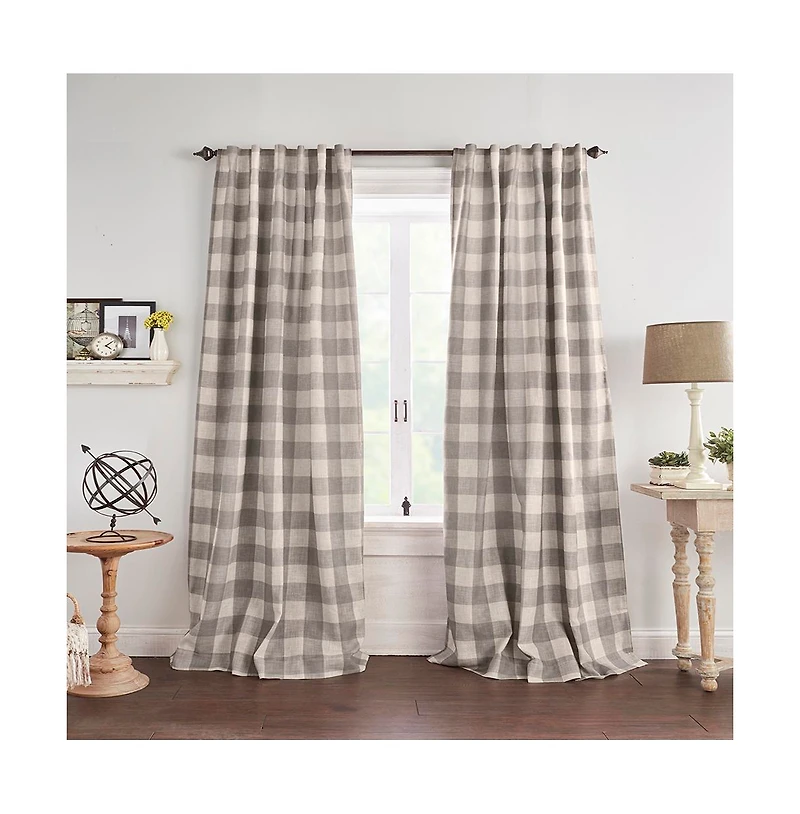 Elrene Home Fashions Grainger Buffalo Check Blackout Window Curtain