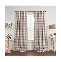 Elrene Home Fashions Grainger Buffalo Check Blackout Window Curtain