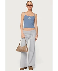 Edikted Women's Wide Leg Fold Over Pants