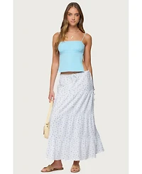 Edikted Women's Charley Floral Tiered Maxi Skirt