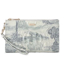 Brahmin Daisy Melbourne Embossed Leather Clutch