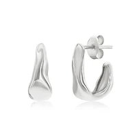 Simona Sterling Silver, Irregular Shaped Earrings