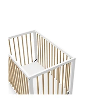 Graco Teddi 4-in-1 Convertible Mini Crib - White with Driftwood