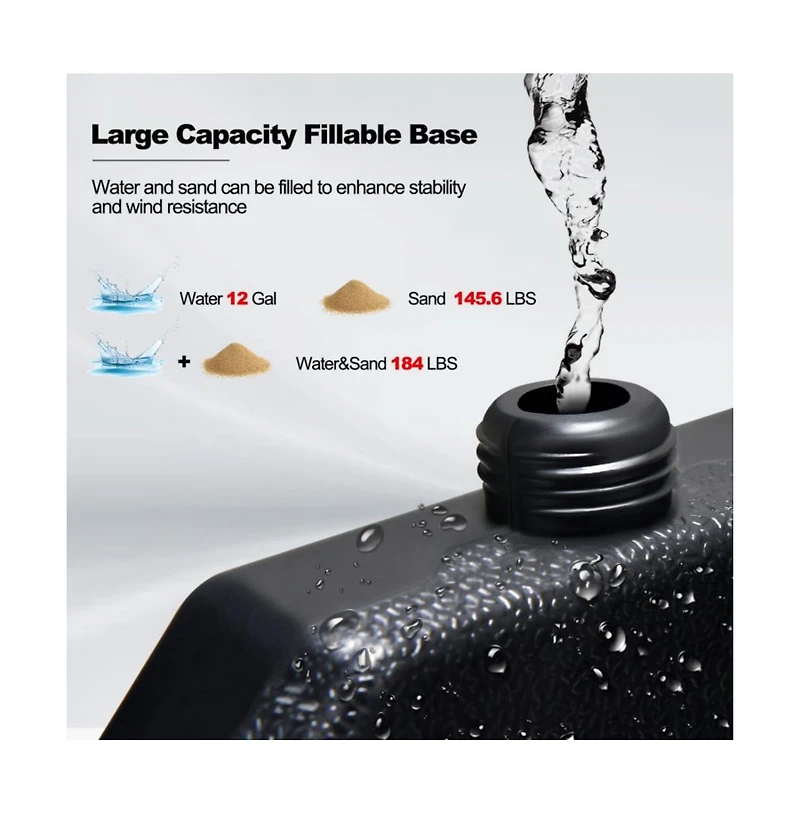4 Pieces Outdoor Cantilever Offset Patio Umbrella Base