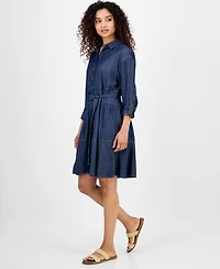Nautica Jeans Women's Chambray Tie-Waist Shirtdress