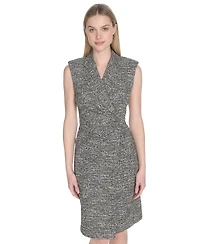 Calvin Klein Women's Sleeveless V-Neck Sheath Dress