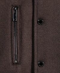 Karl Lagerfeld Men's Textured Varsity Zip Bomber Jacket