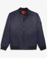 Hugo by Boss Men's Baken2435 Slim-Fit Satin Bomber Jacket