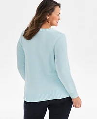 Style & Co Plus Crewneck Chenille Long-Sleeve Sweater, Macy's Exclusive