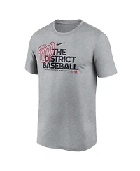 Nike Men's Heathered Charcoal Washington Nationals Local Rep Legend Performance T-Shirt