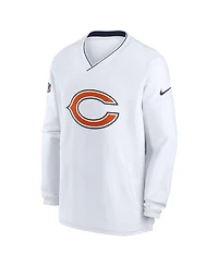 Nike Men's White Chicago Bears 2023/24 Sideline Repel V-Neck Long Sleeve Pullover Windshirt