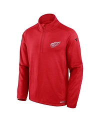 Fanatics Men's Red Detroit Wings Authentic Pro Rink Quarter-Zip Sweatshirt