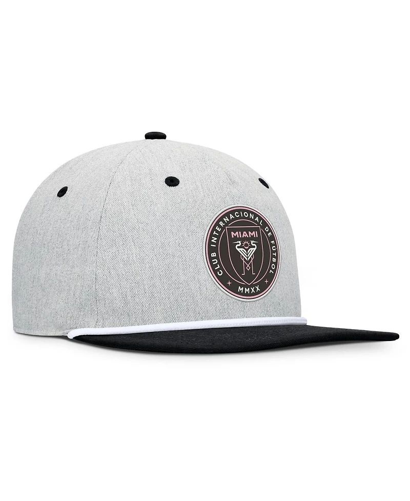 Fanatics Men's Heather Gray Inter Miami Cf Chip Golfer Snapback Hat