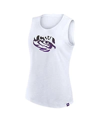 Fanatics Women's White Lsu Tigers Activate Slub Tank Top