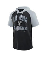 Logo Athletic Men's Black Las Vegas Raiders Prime Hoodie T-Shirt