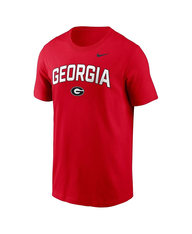 Nike Men's Red Georgia Bulldogs Primetime Arch Stack T-Shirt