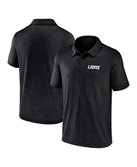 Logo Athletic Men's Black Detroit Lions Unstoppable Polo Shirt