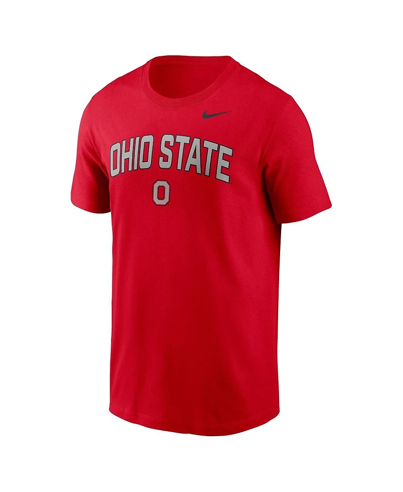Nike Men's Scarlet Ohio State Buckeyes Primetime Arch Stack T-Shirt