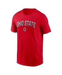 Nike Men's Scarlet Ohio State Buckeyes Primetime Arch Stack T-Shirt