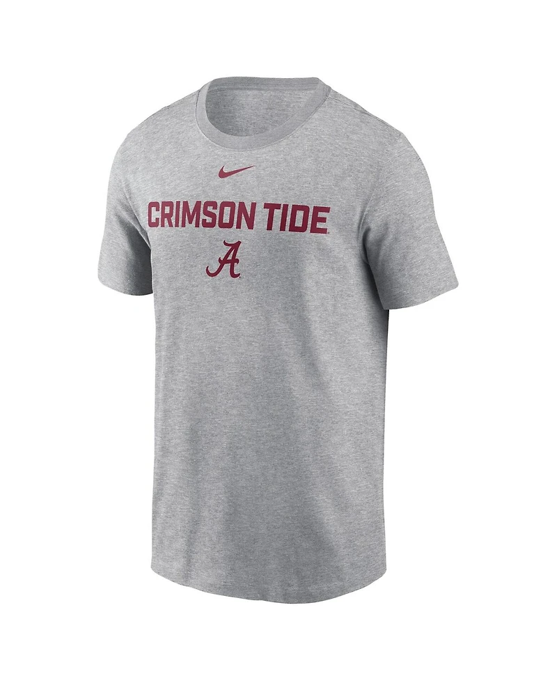 Nike Men's Heather Gray Alabama Crimson Tide Campus 2-Hit T-Shirt