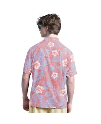 Margaritaville Men's Coral Baltimore Orioles Palm Shade Party Button-Up Shirt