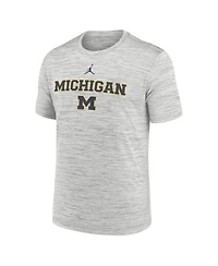 Jordan Men's Gray Michigan Wolverines 2025 Sideline Velocity Performance T-Shirt