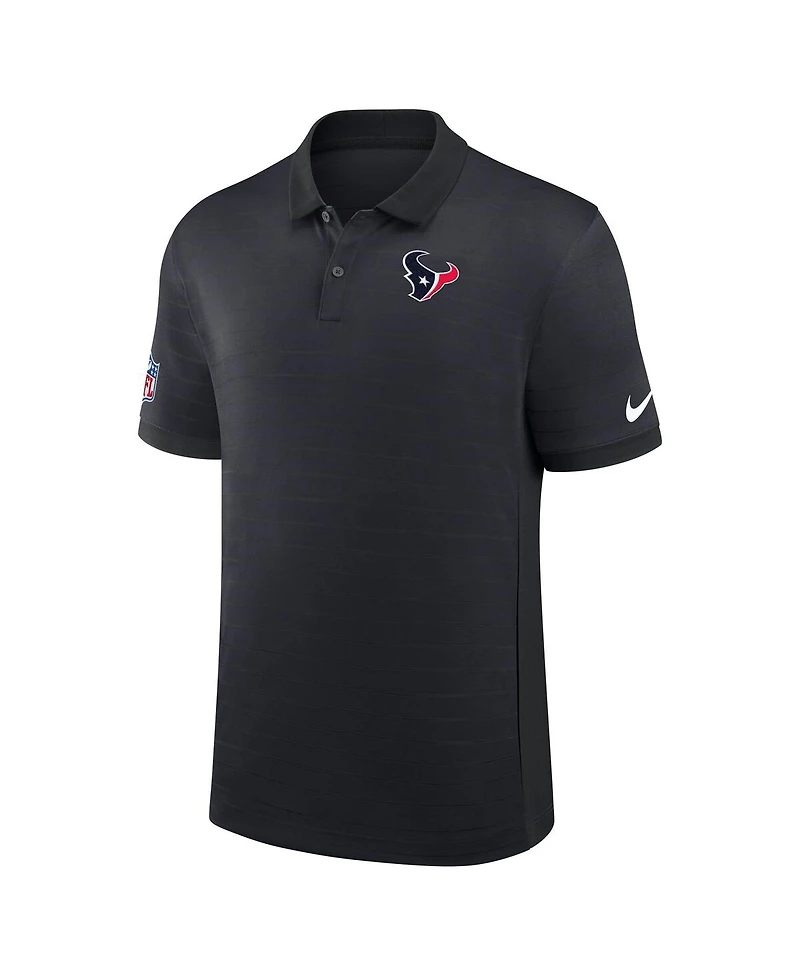 Nike Men's Navy Houston Texans Sideline Victory Stripe Performance Polo Shirt