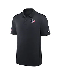 Nike Men's Navy Houston Texans Sideline Victory Stripe Performance Polo Shirt