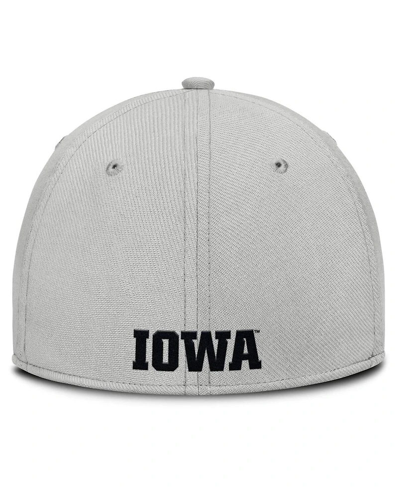 Nike Men's Gray Iowa Hawkeyes Rise Practice Performance Adjustable Hat