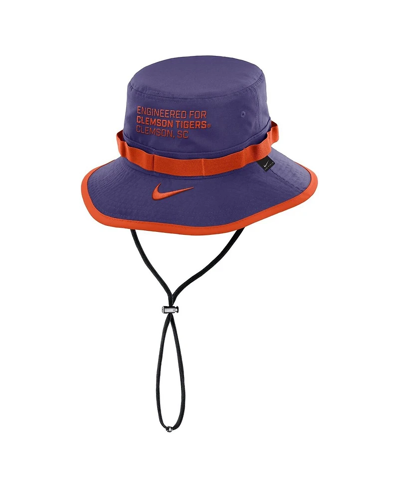 Nike Men's Purple Clemson Tigers 2025 Sideline Apex Boonie Performance Bucket Hat