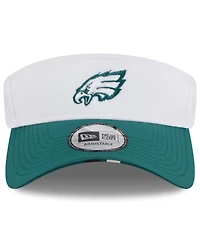 New Era Men's White/Midnight Green Philadelphia Eagles 2025 Nfl Training Camp Adjustable Visor Hat