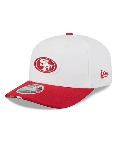 New Era Men's White/Scarlet San Francisco 49ers 2025 Nfl Training Camp 9SEVENTY Adjustable Hat
