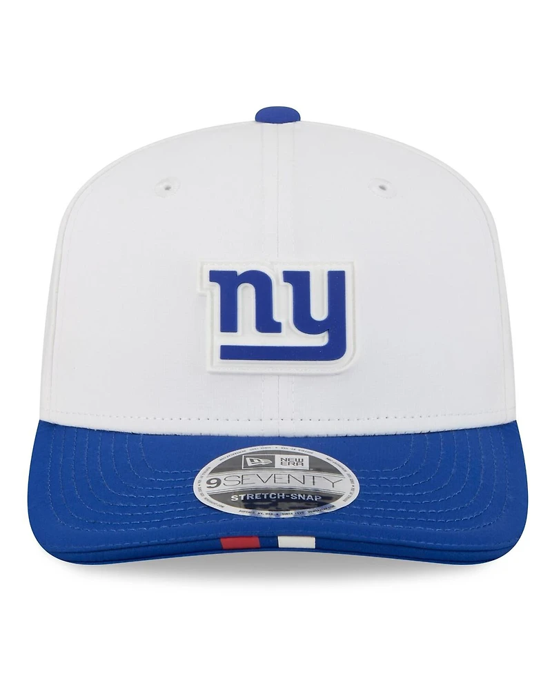 New Era Men's White/Royal New York Giants 2025 Nfl Training Camp 9SEVENTY Adjustable Hat