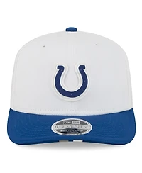 New Era Men's White/Royal Indianapolis Colts 2025 Nfl Training Camp 9SEVENTY Adjustable Hat