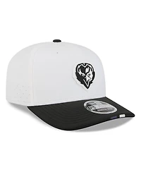 New Era Men's White/Black Baltimore Ravens 2025 Nfl Training Camp 9SEVENTY Adjustable Hat