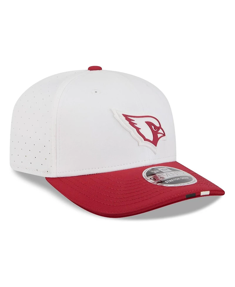 New Era Men's White/Cardinal Arizona Cardinals 2025 Nfl Training Camp 9SEVENTY Adjustable Hat