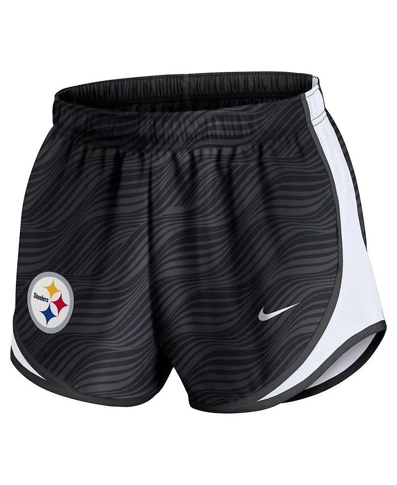 Nike Women's Anthracite Pittsburgh Steelers Tempo Performance Shorts