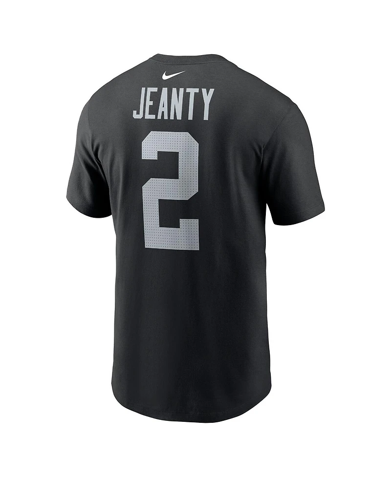 Nike Men's Ashton Jeanty Black Las Vegas Raiders 2025 Nfl Draft First Round Pick Name Number T-Shirt