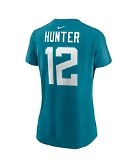 Nike Women's Travis Hunter Teal Jacksonville Jaguars 2025 Nfl Draft First Round Pick Name Number T-Shirt