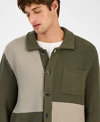 Sun + Stone Men's Colorblocked Cardigan, Macy's Exclusive