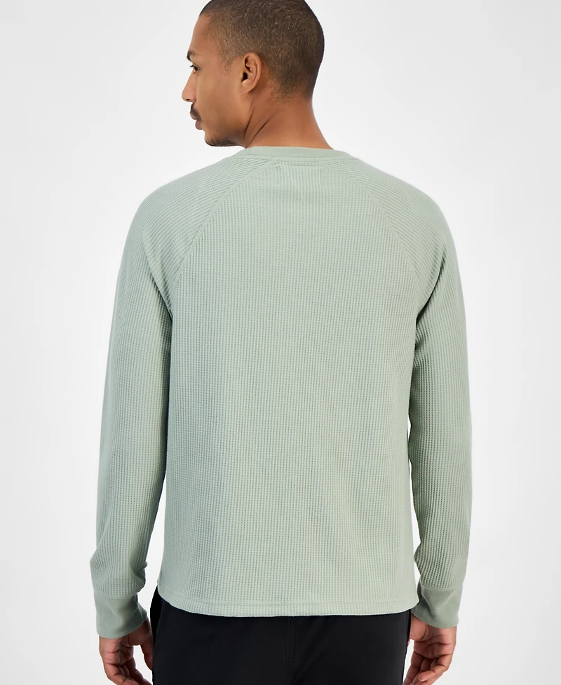 Sun + Stone Men's Waffle-Knit Thermal Shirt, Macy's Exclusive