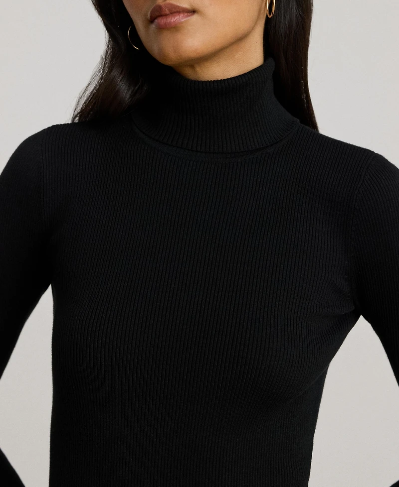 Lauren Ralph Ribbed Turtleneck Sweater