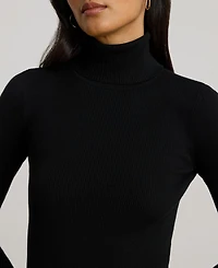 Lauren Ralph Ribbed Turtleneck Sweater