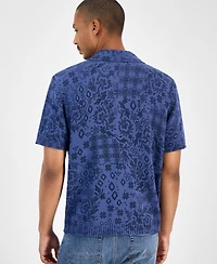 Sun + Stone Men's Printed Short-Sleeve Cardigan, Macy's Exclusive