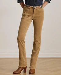 Lauren Ralph Stretch Corduroy Mid-Rise Straight Pants