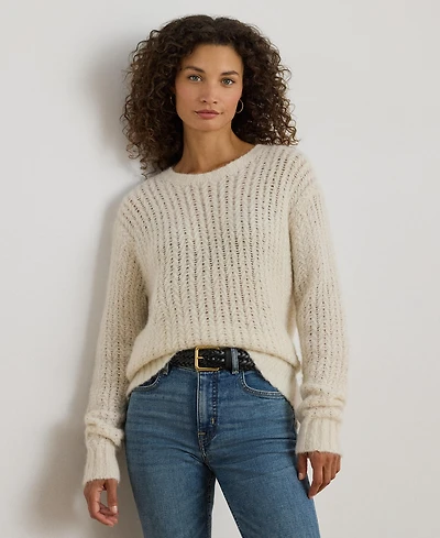 Lauren Ralph Women's Herringbone Oversize Sweater