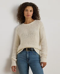 Lauren Ralph Women's Herringbone Oversize Sweater