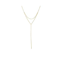 By Adina Eden 2 In 1 Mariner Chain Lariat Necklace 14K